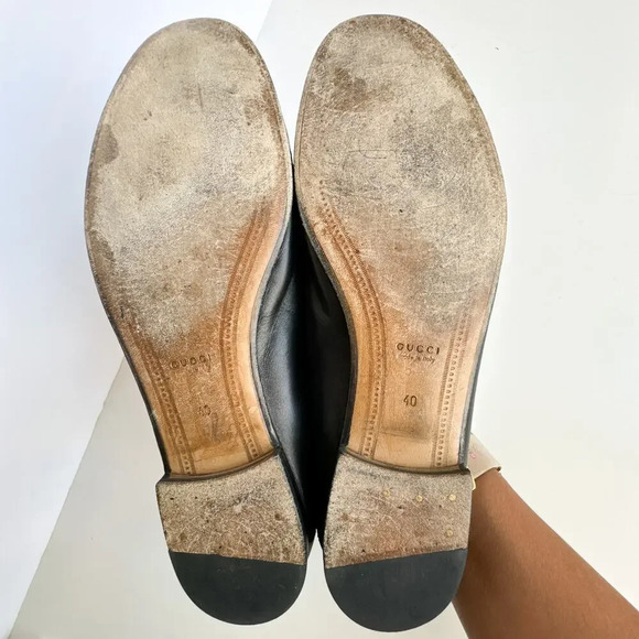 Gucci Brixton Horsebit Web Leather Loafers Womens size 40 - Picture 10 of 12